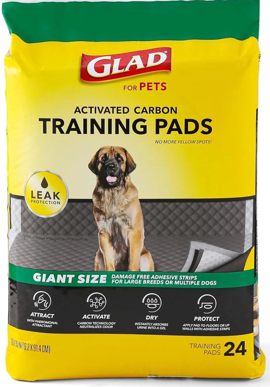 for Pets Activated Carbon Training Pads Giant Size - 24 Pack