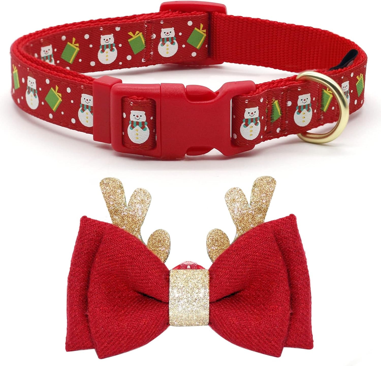 Dog Collar with Christmas Accessories