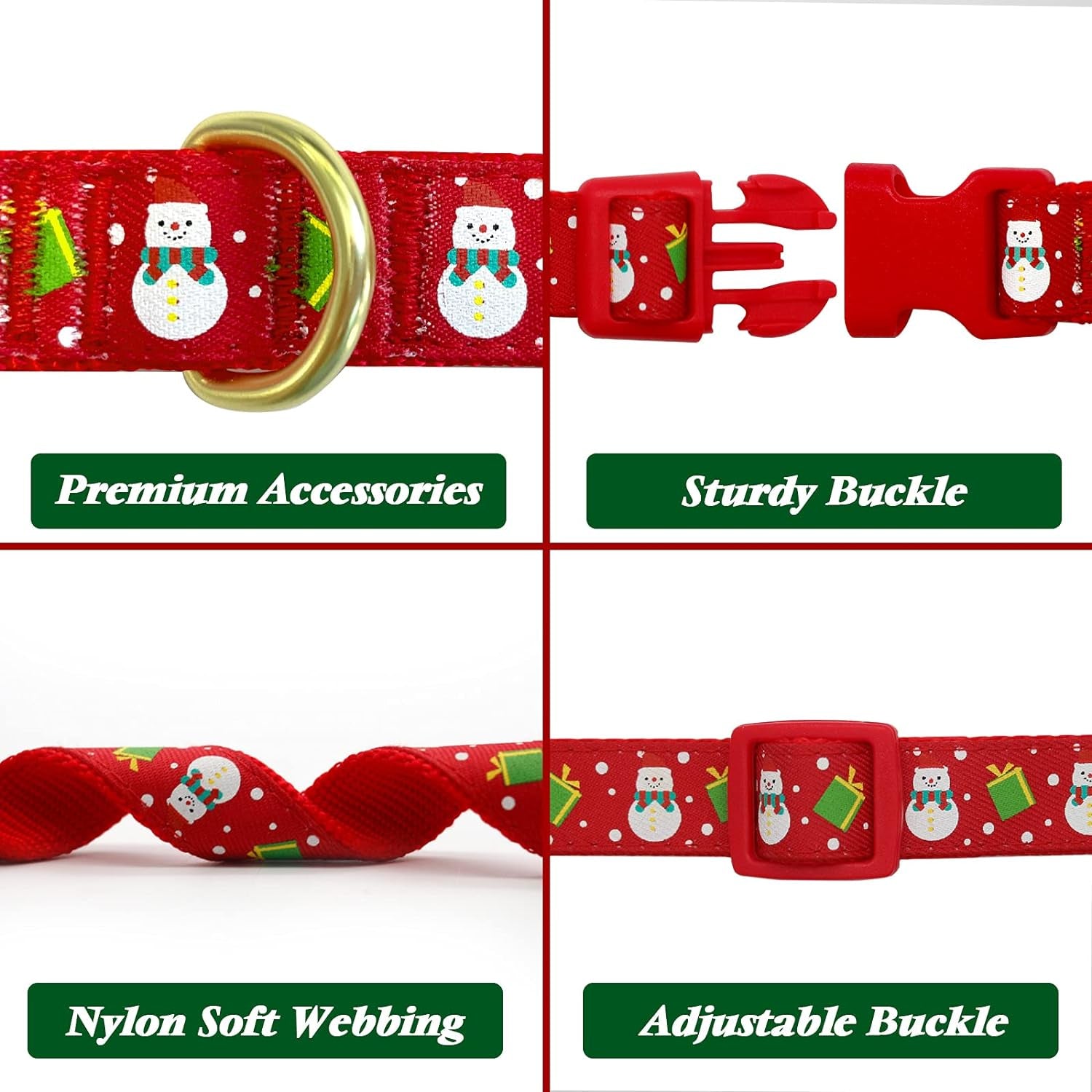 Dog Collar with Christmas Accessories