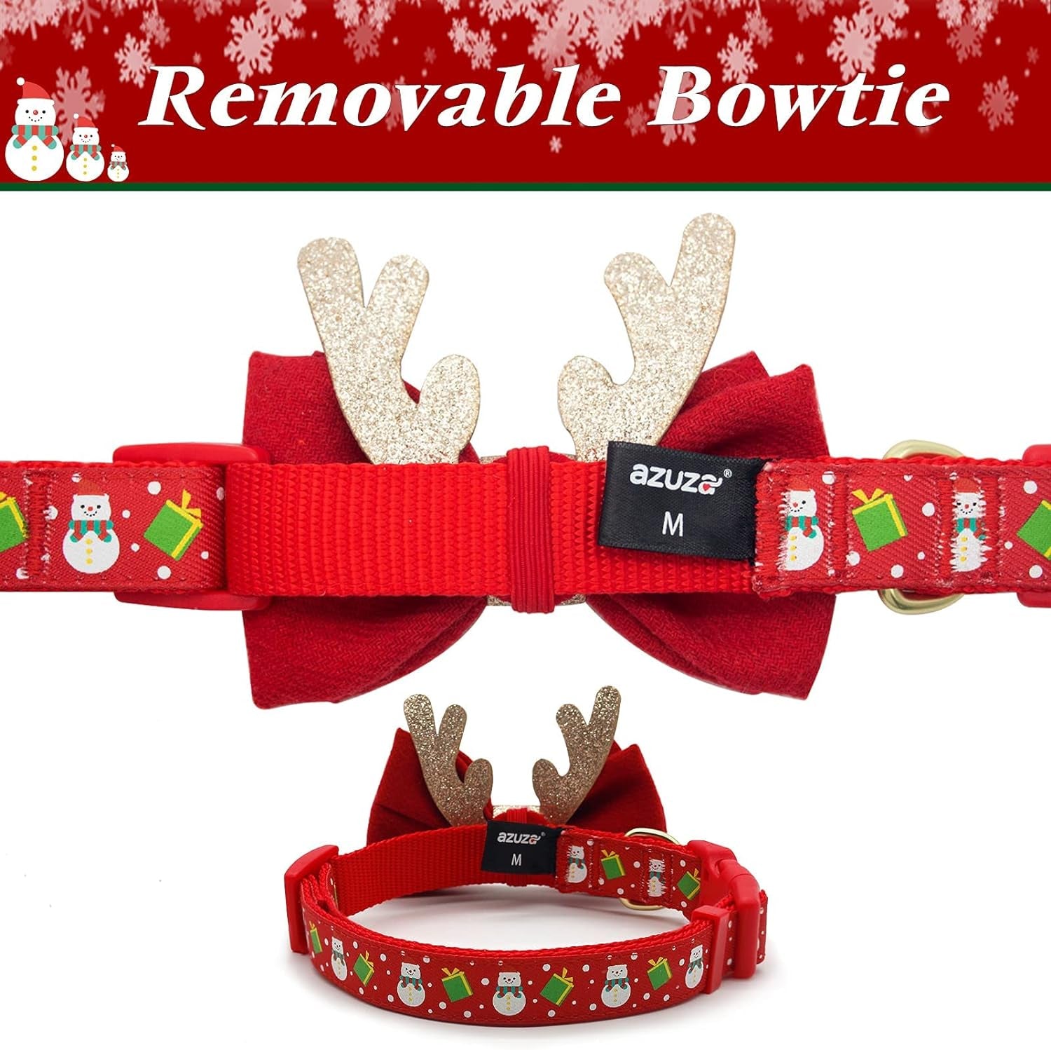 Dog Collar with Christmas Accessories