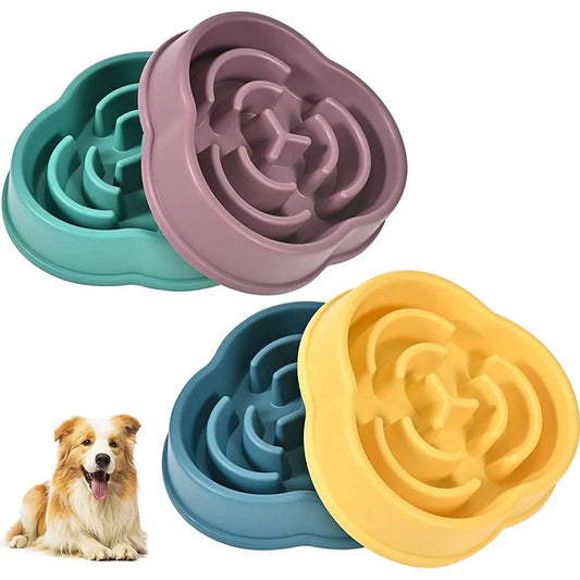 Slow Feeder Dog Bowls Puzzle Slow Feeding Pet Bowl Anti-Slip Non-Toxic Preventing Choking Healthy Slower Feeding Dishes for Dogs