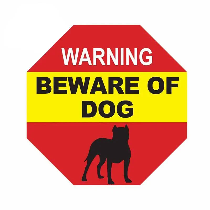 TXCT Personality No Trespassing Dogs Beware of Pitbull Warning Signs Volkswagen Stickers on Windows, 15cm