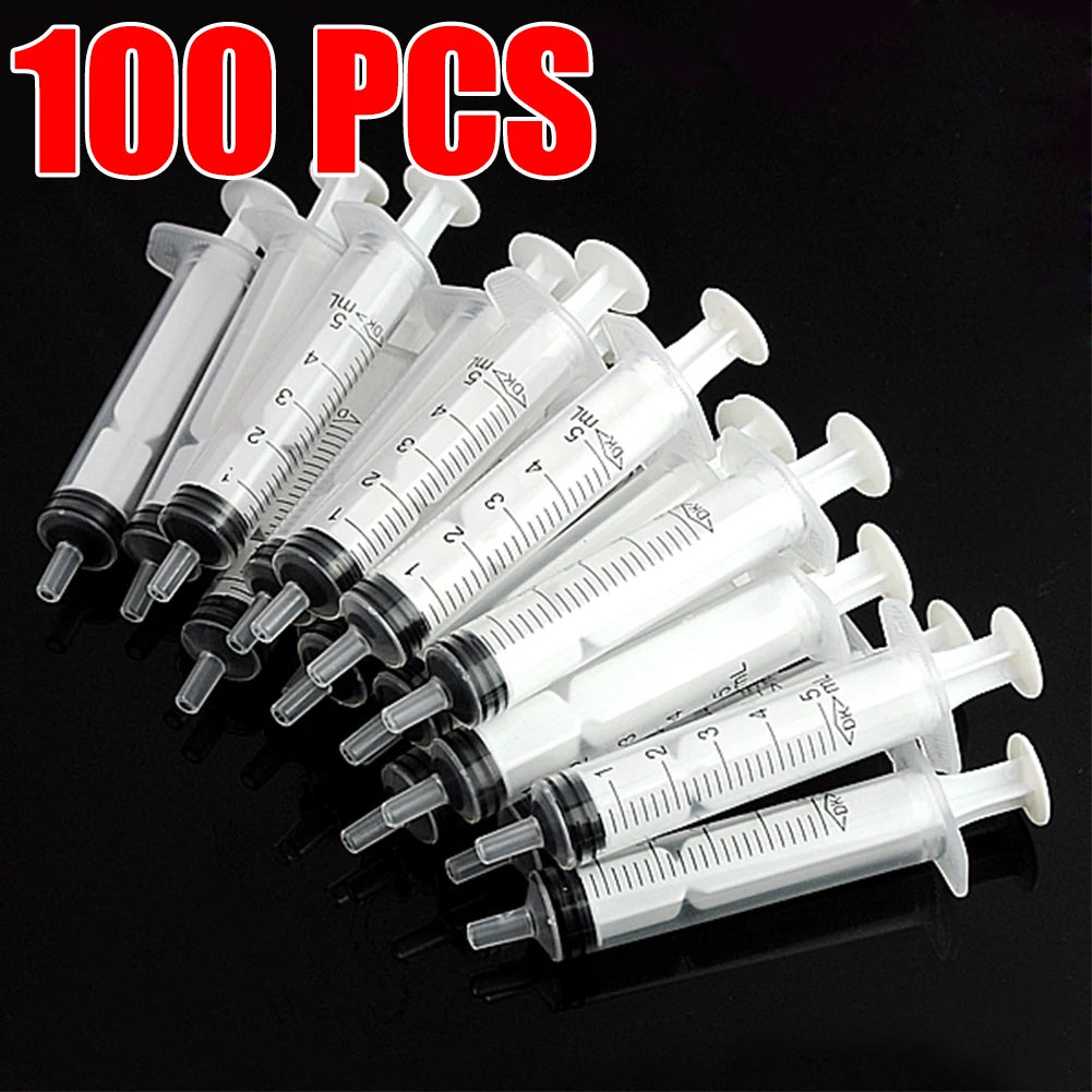 10-100pcs 1ml 3ml 5ml Measuring Syringe Plastic Syring Syringe Reusable Hydroponics Nutrient Measuring Glue Applicator